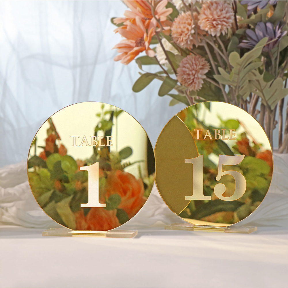 Table Number Gold - Sinal De Número De Mesa De