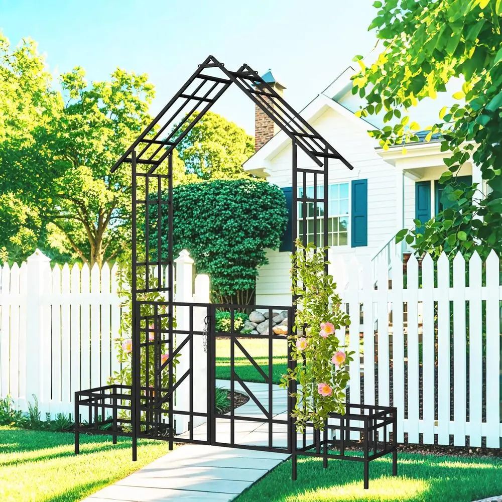 Wedding Support - Arco de Jardim em Metal Preto