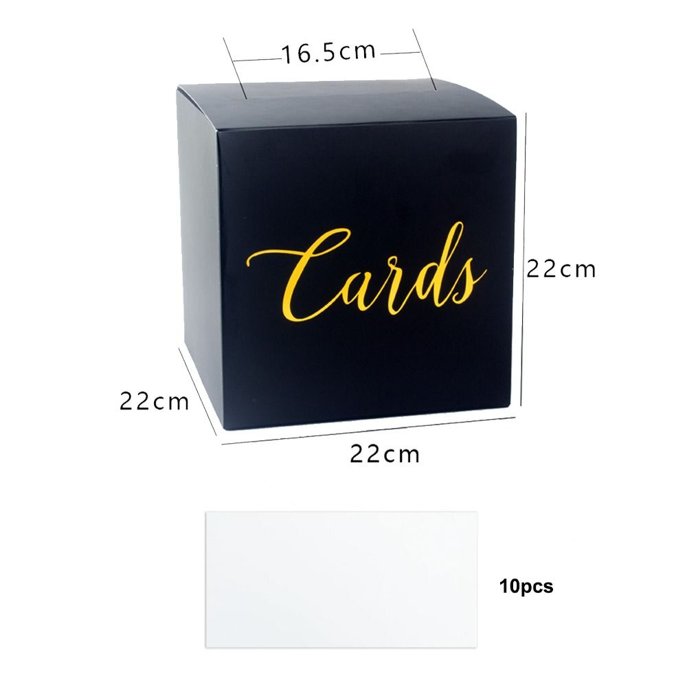 Wedding Card Box - Caixa de Armazenamento Branca e Preta