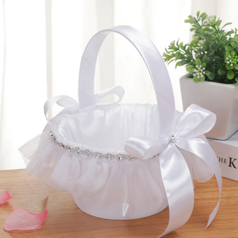 Wedding Hampers - Cestas de casamento branco flor menina