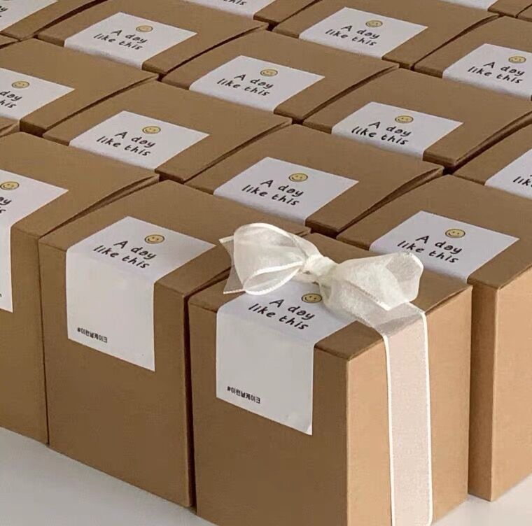 Unity Candle Set - Caixa de papel kraft vela batom