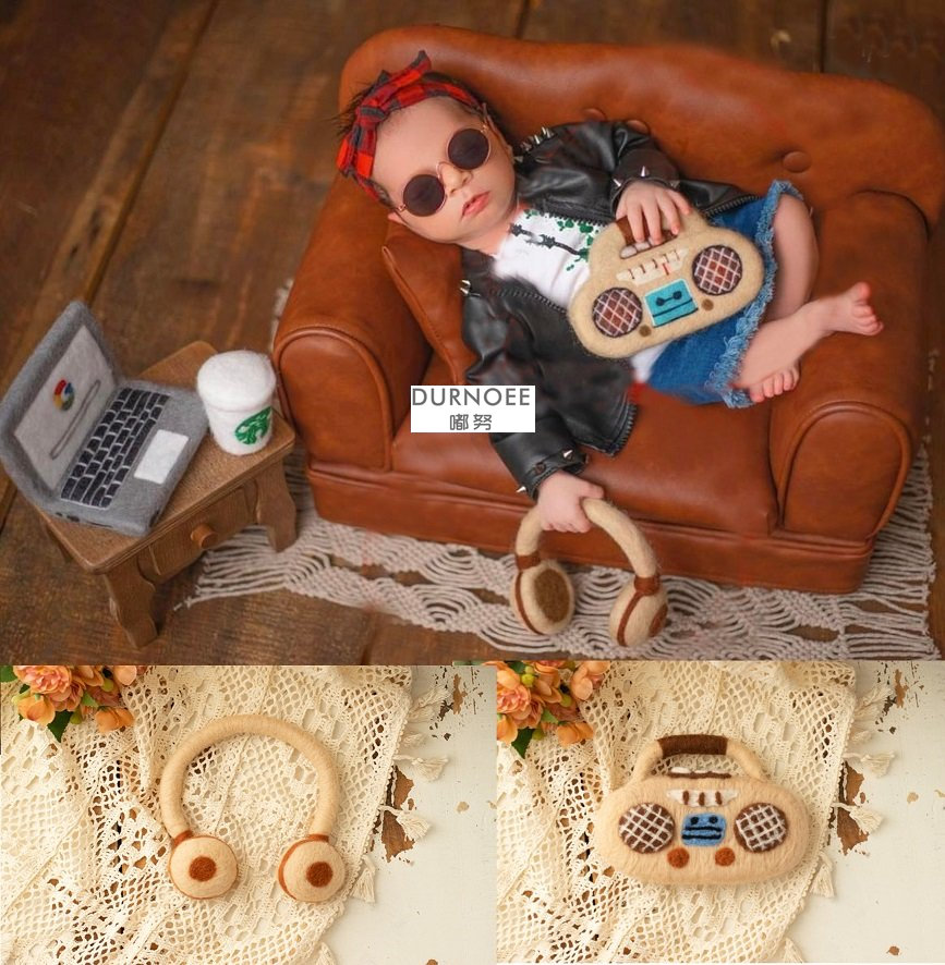 Handmade Wool Felt Boneca para - Photo Booth Prop avaliação e preço