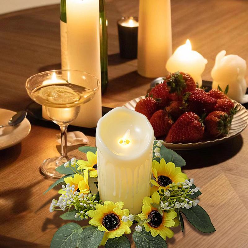 Anéis de vela de girassol arti - Unity Candle Set avaliação e preço