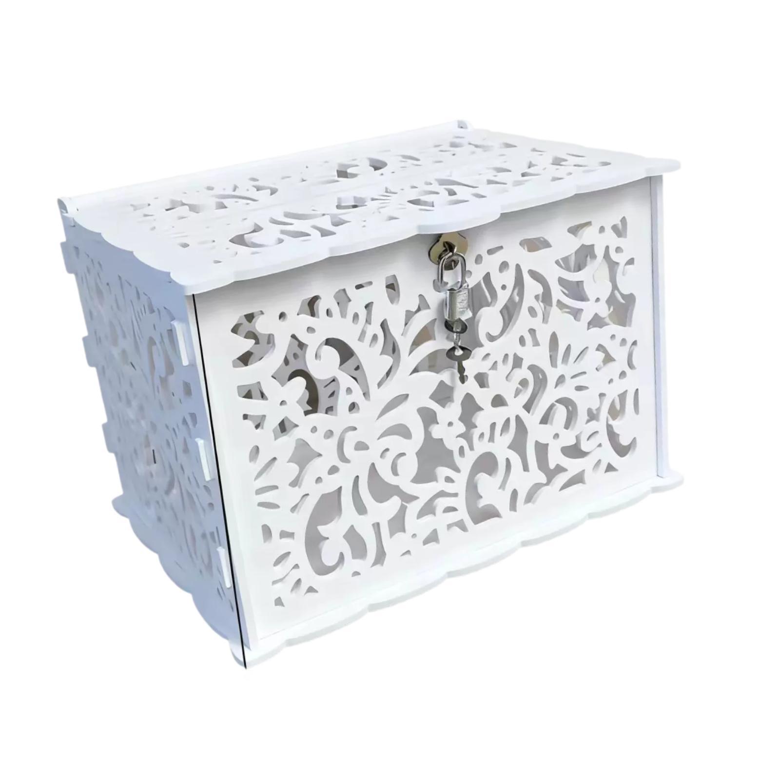 Caixa Elegante Branca para Car - Wedding Card Box avaliação e preço