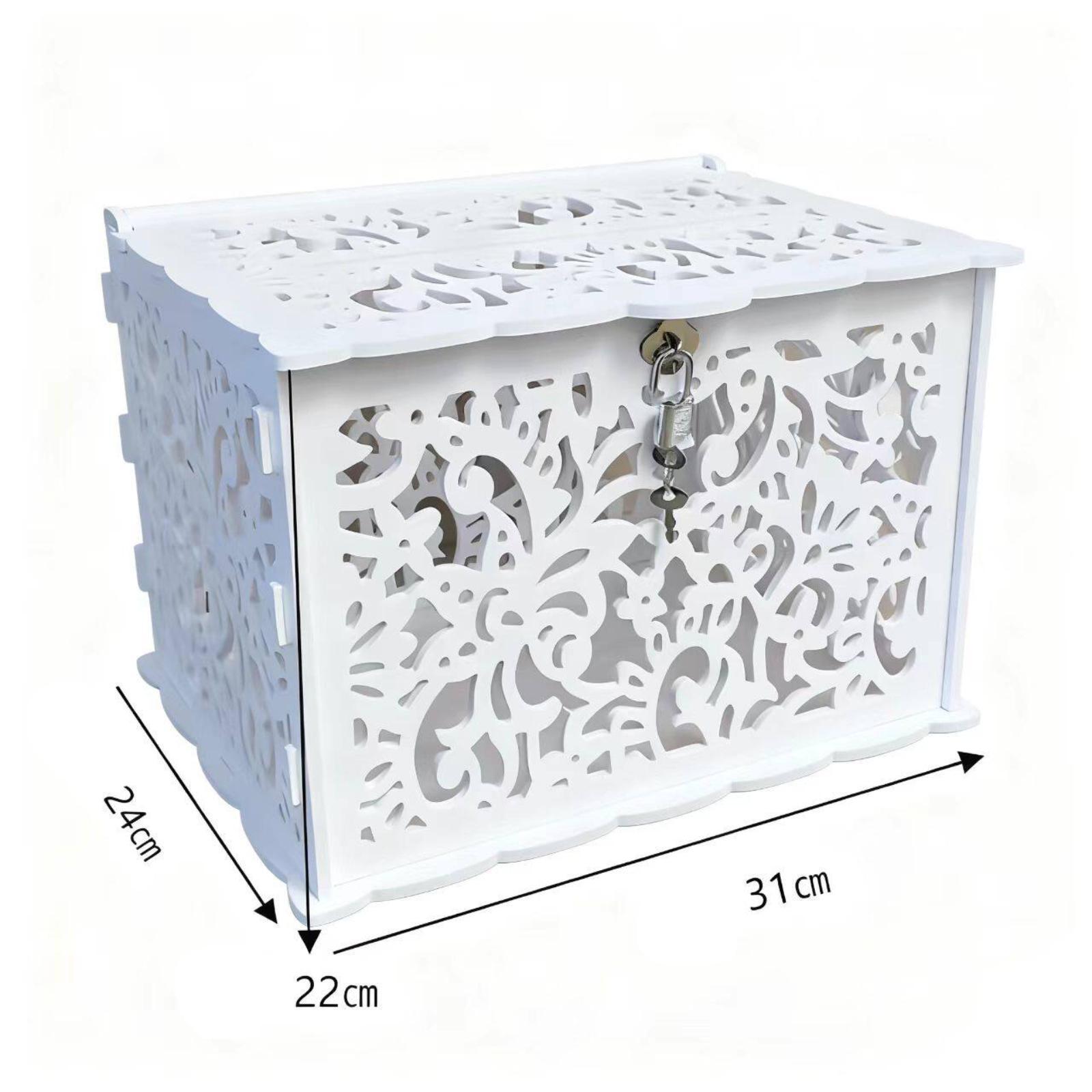 Caixa Elegante Branca para Car - Wedding Card Box avaliação e preço