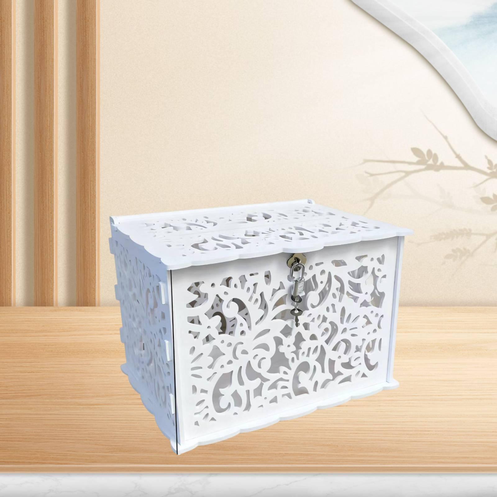Caixa Elegante Branca para Car - Wedding Card Box avaliação e preço