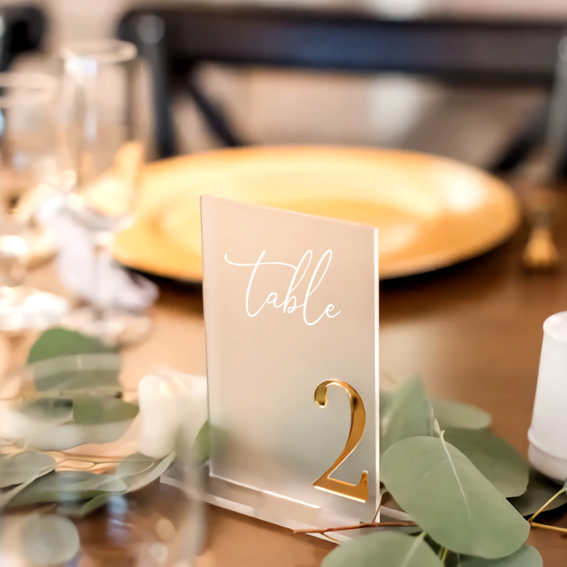 Números de Mesa em Acrílico pa - Table Number Gold avaliação e preço