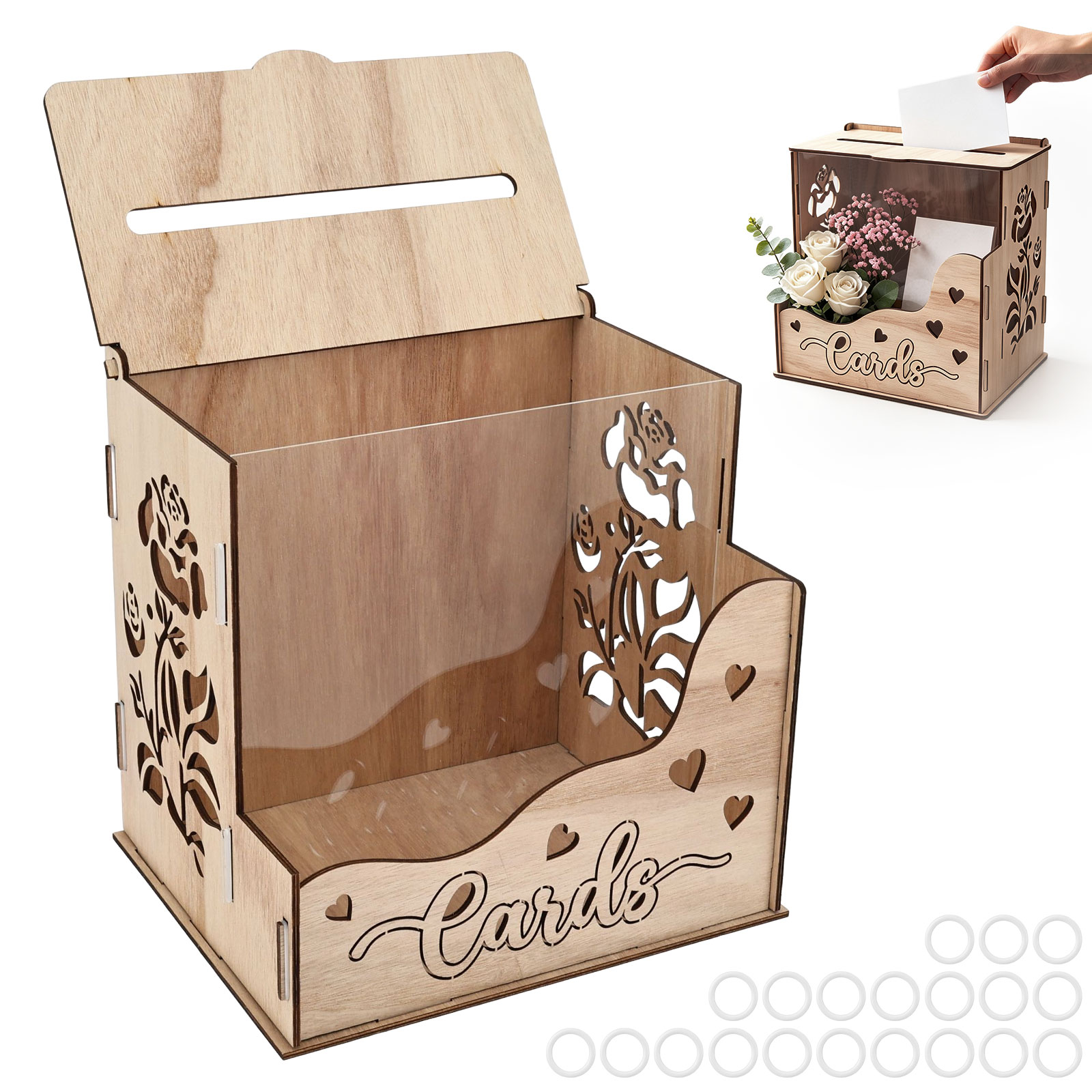 Caixa de Cartões de Festa em M - Wedding Card Box avaliação e preço