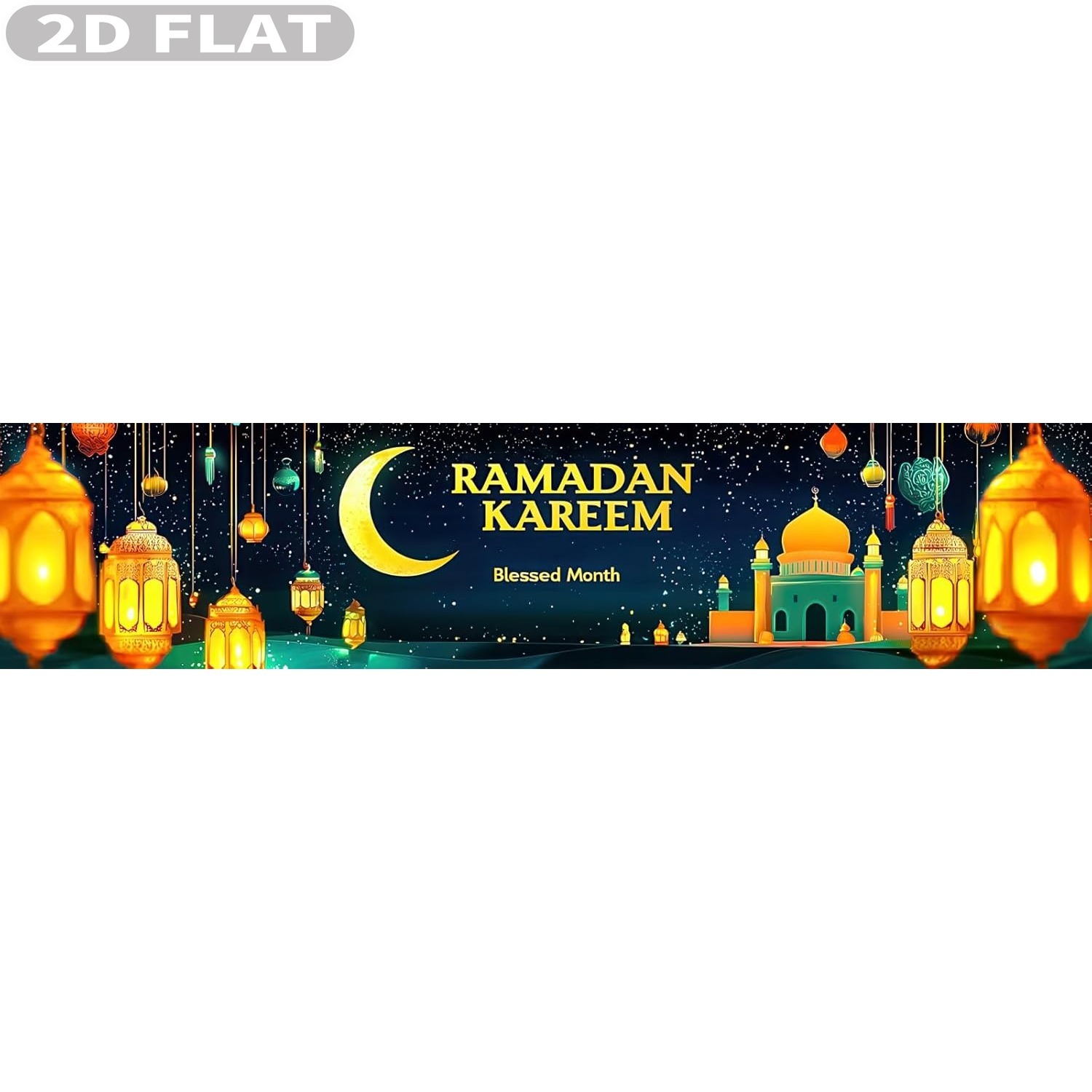 2d plana 1pc ramadan eid mubar - Photo Booth Prop avaliação e preço