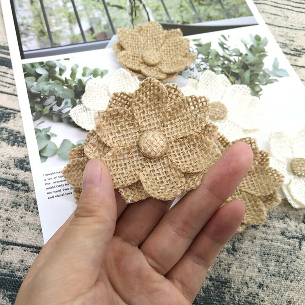 10 pçs artesanal natural juta  - Wedding Supply Rentals avaliação e preço