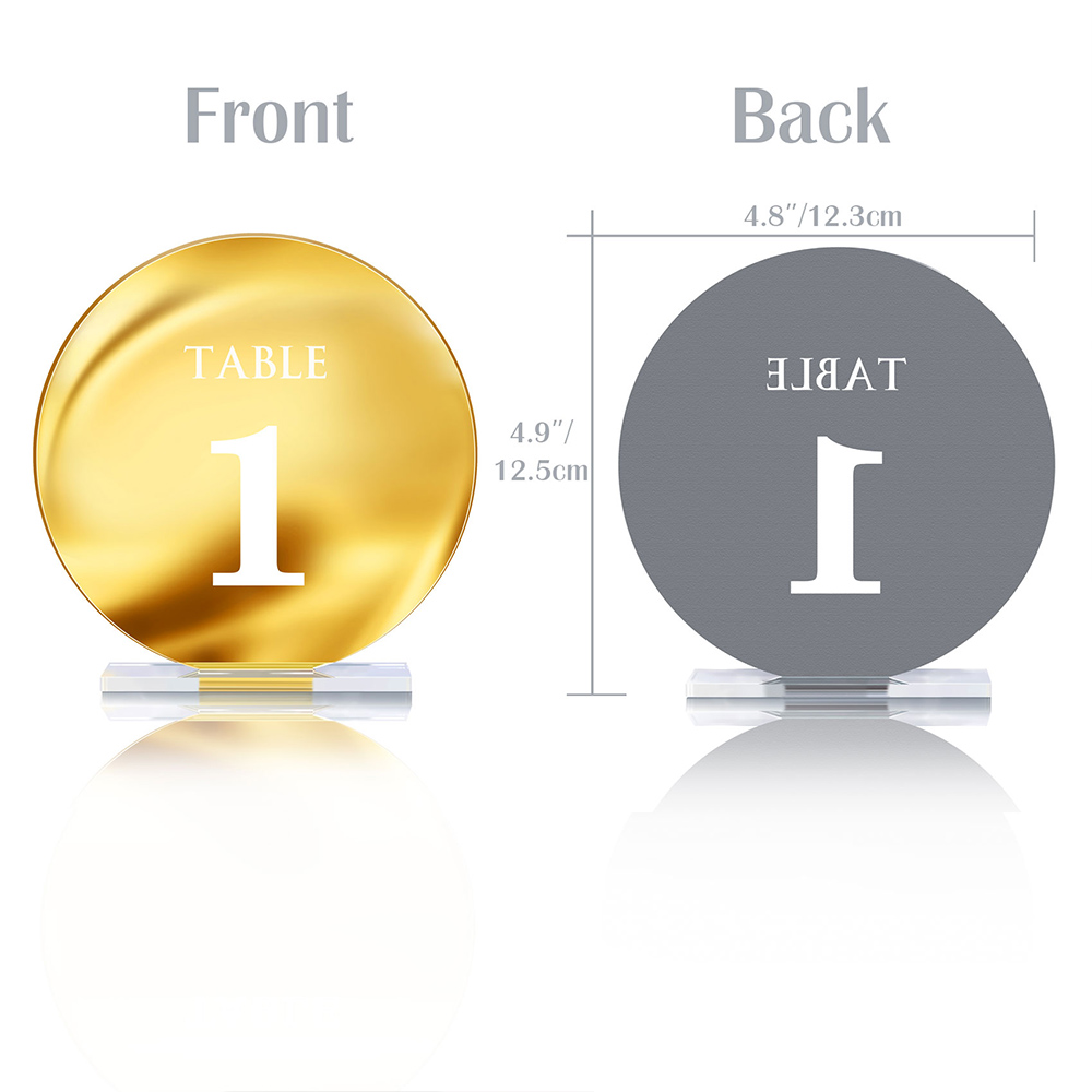 Sinal De Número De Mesa De Cas - Table Number Gold avaliação e preço