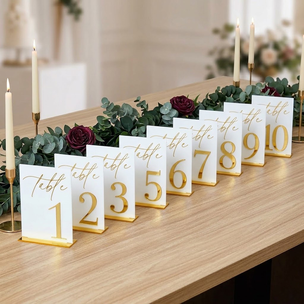 Números de Mesa para Casamento - Table Number Gold avaliação e preço