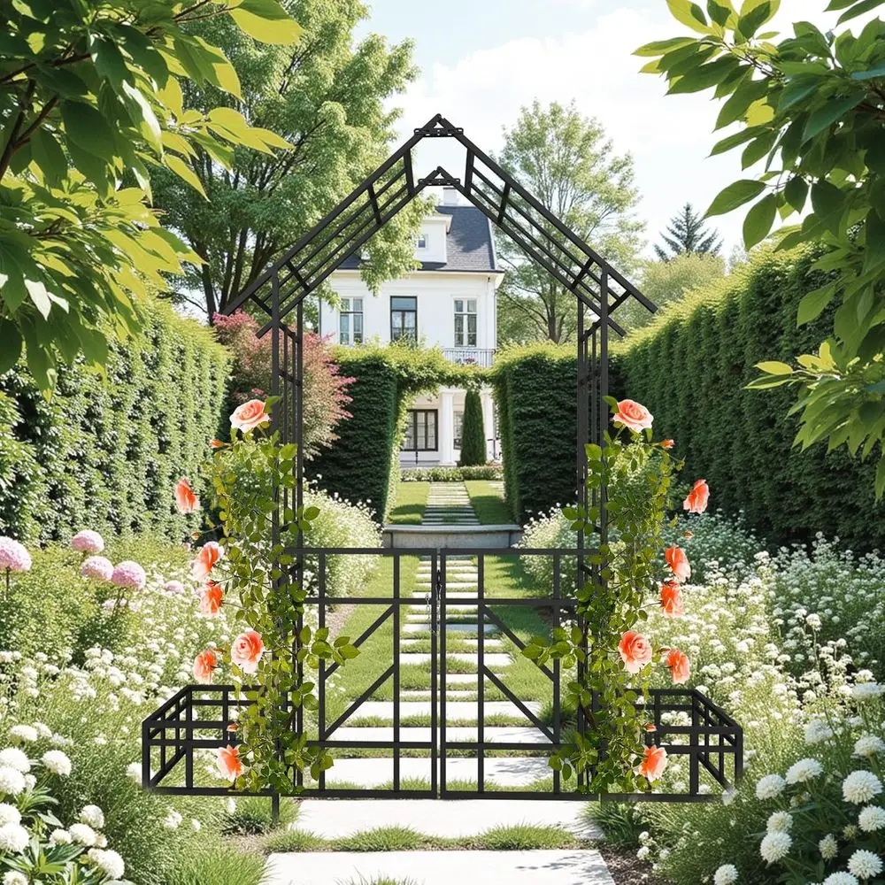 Arco de Jardim em Metal Preto  - Wedding Support avaliação e preço