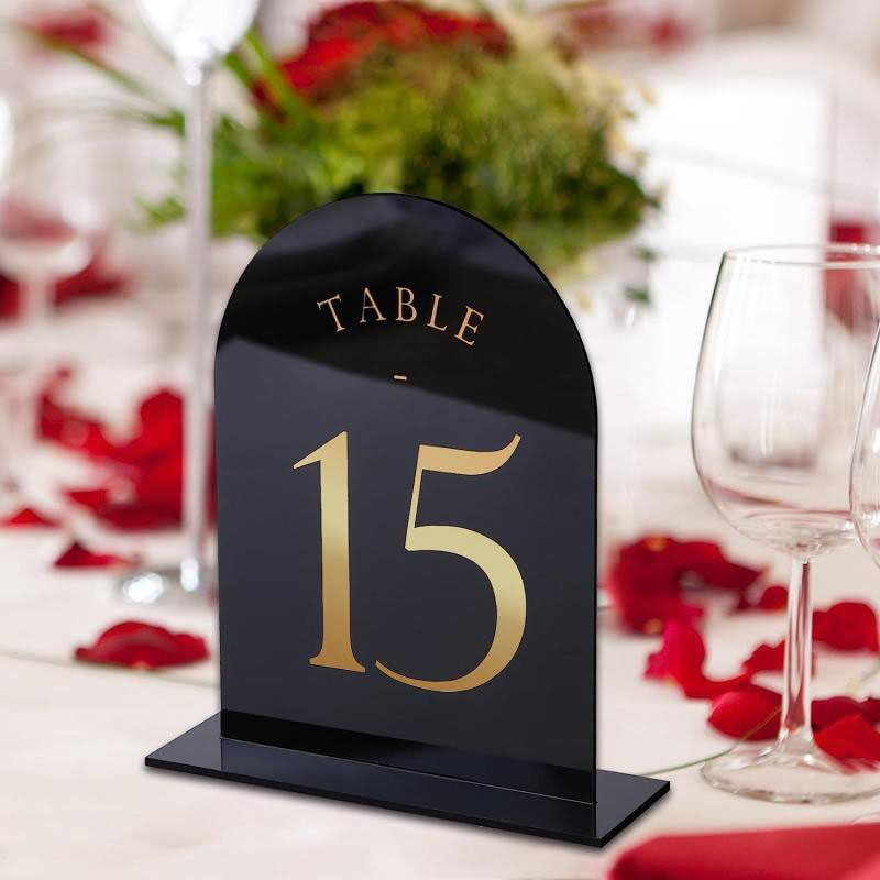 Números de tabela acrílicos ar - Table Number Gold avaliação e preço