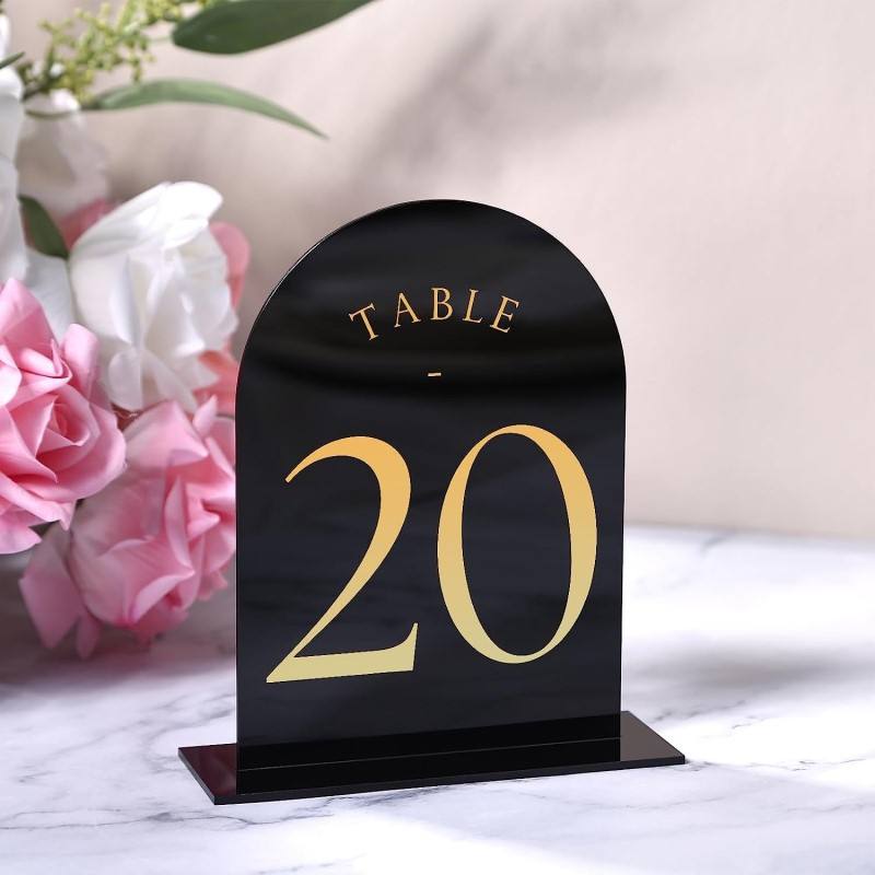 Números de tabela acrílicos ar - Table Number Gold avaliação e preço