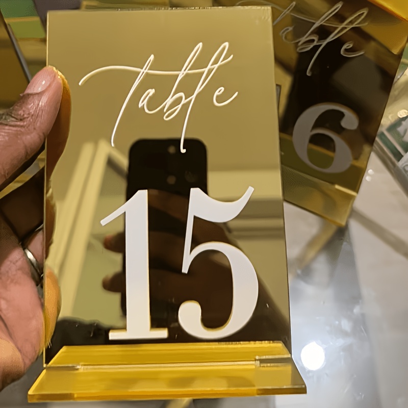 Números de Mesa em Acrílico Do - Table Number Gold avaliação e preço