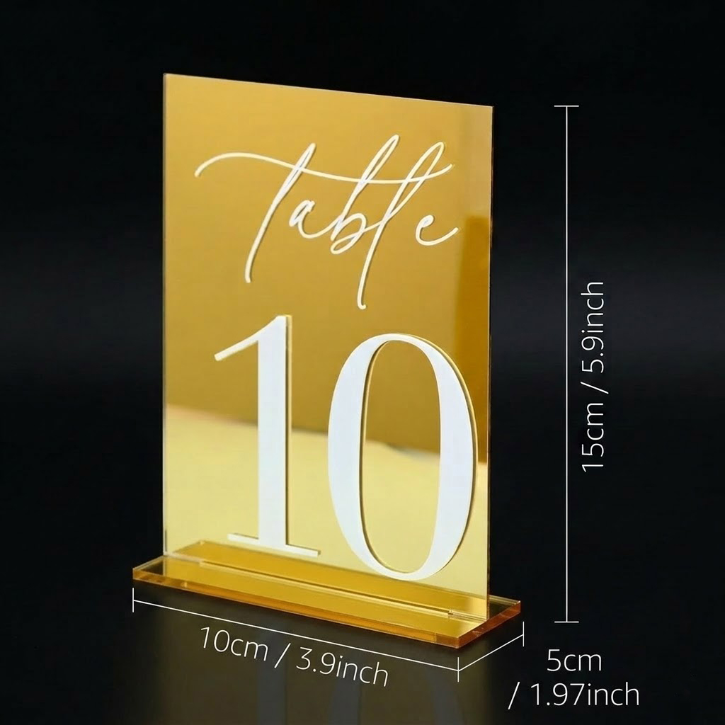 Números de Mesa em Acrílico Do - Table Number Gold avaliação e preço