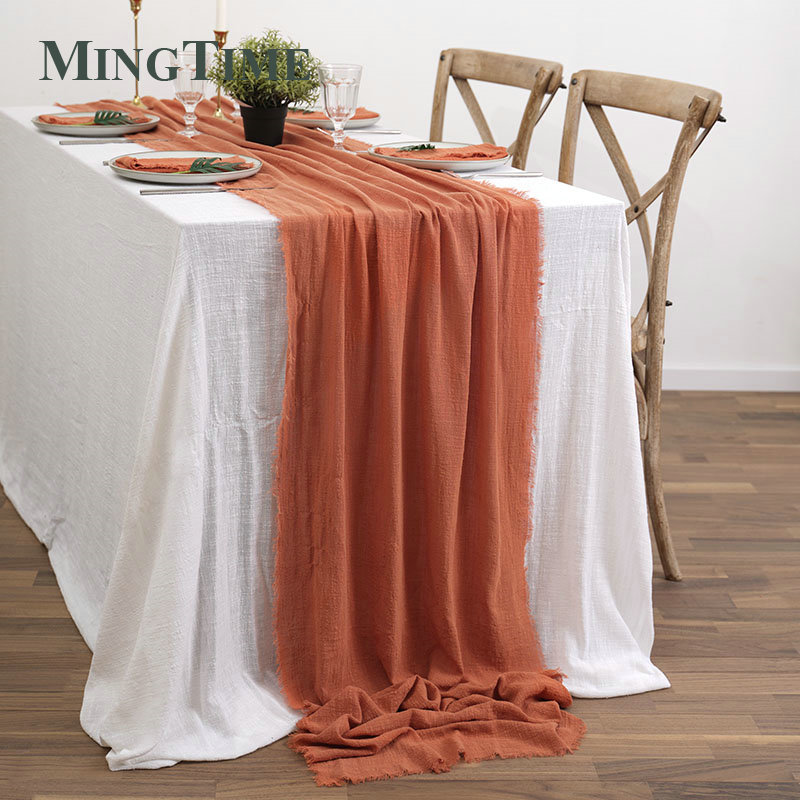 Rústico Algodão Gaze Mesa Corr - Wedding Supply Rentals avaliação e preço