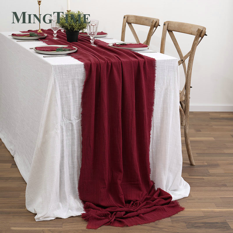 Rústico Algodão Gaze Mesa Corr - Wedding Supply Rentals avaliação e preço