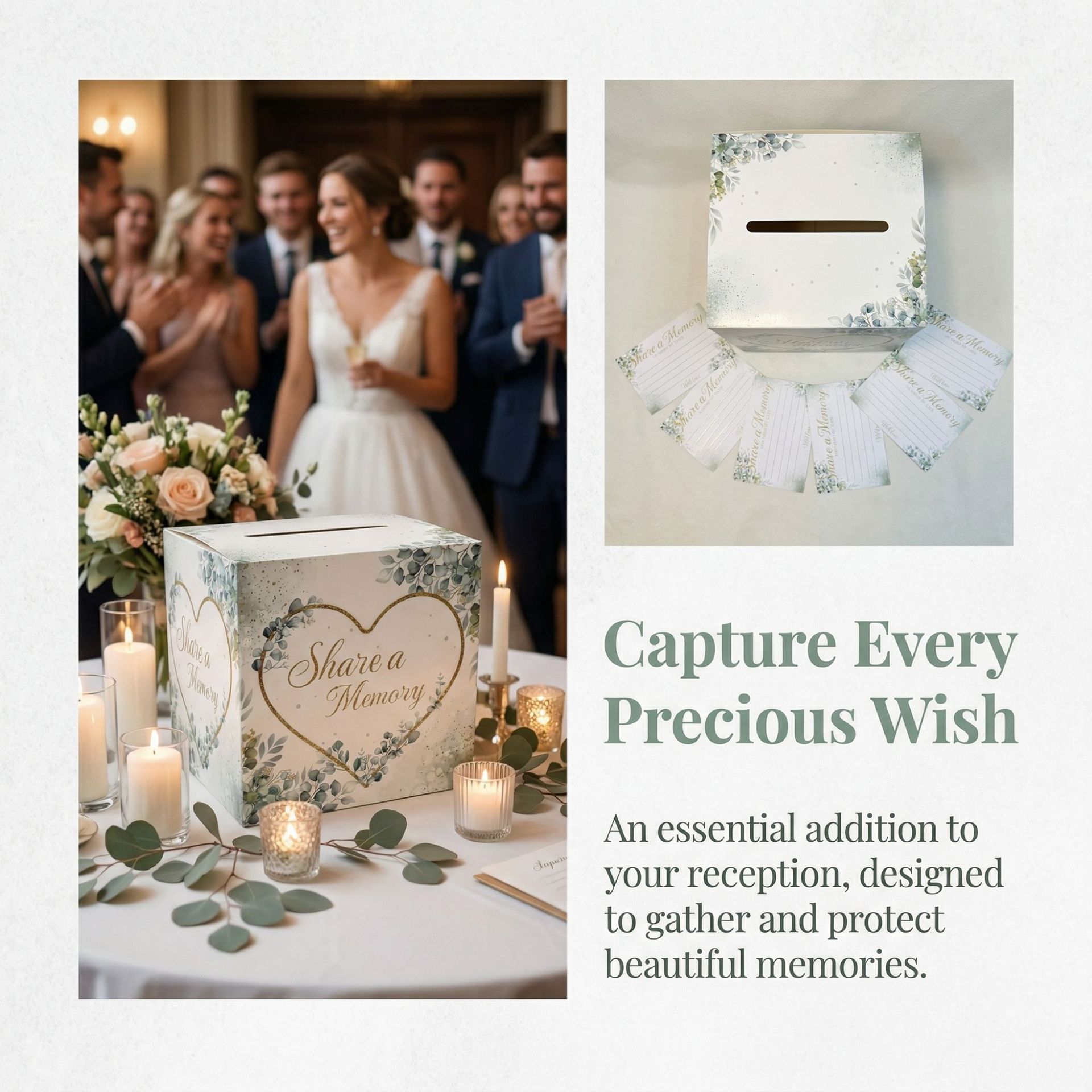 Caixa de Cartões Floral Branca - Wedding Card Box avaliação e preço