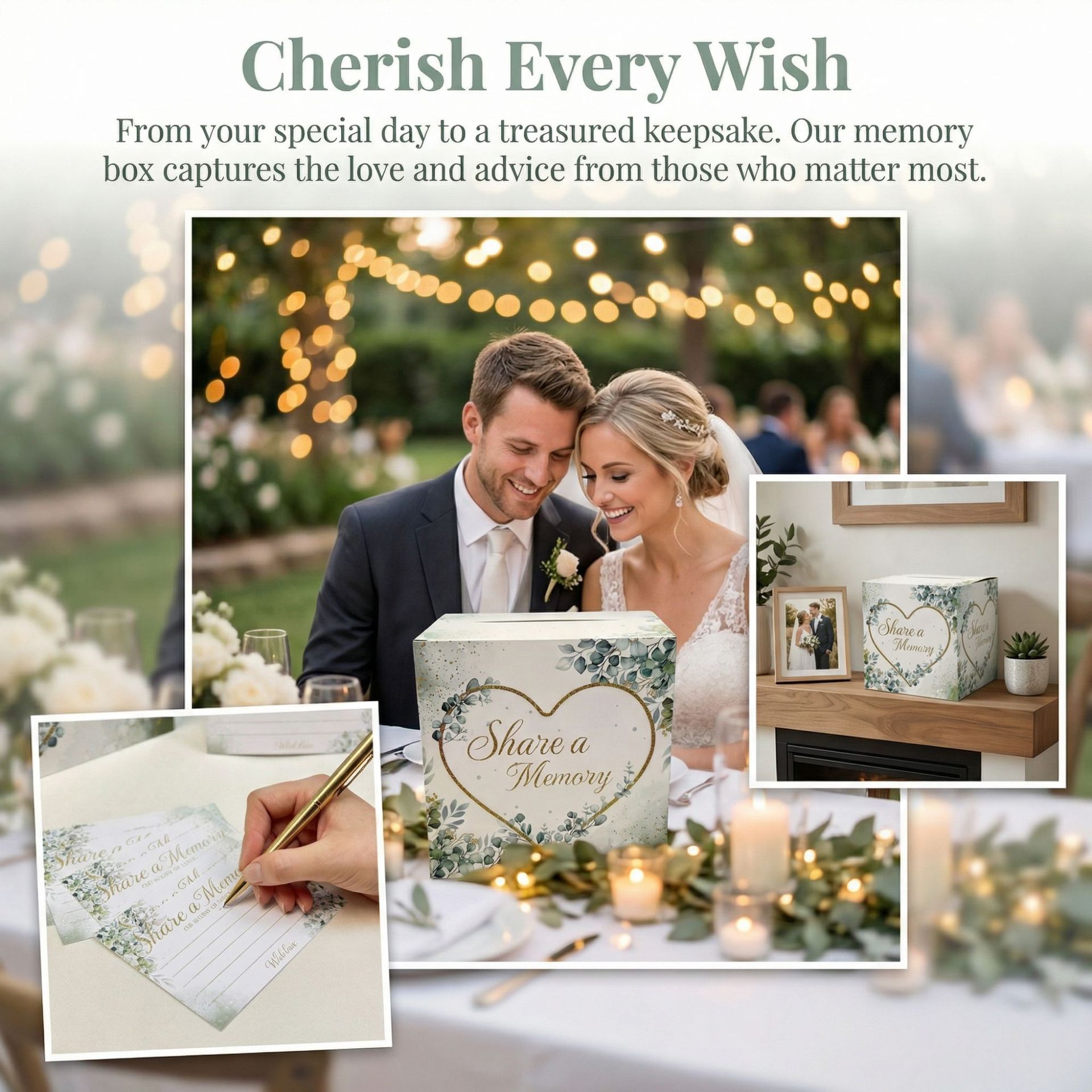 Caixa de Cartões Floral Branca - Wedding Card Box avaliação e preço