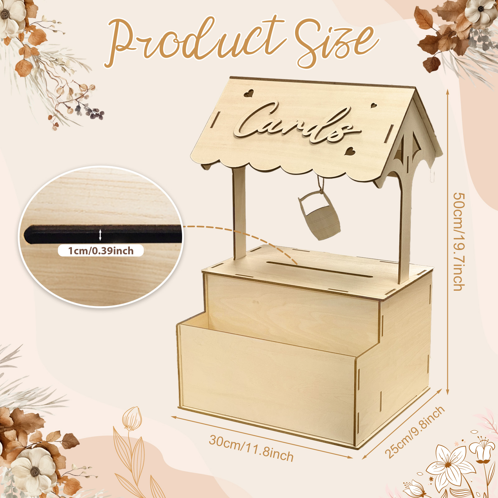 Caixa de Cartões OurWarm Flowe - Wedding Card Box avaliação e preço