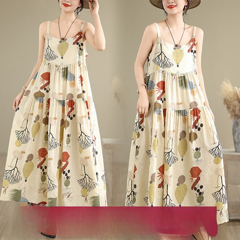 Vestido Maxi Floral de Algodão - Good Floral & Wedding Decor Supply avaliação e preço