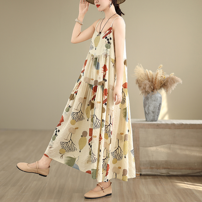 Vestido Maxi Floral de Algodão - Good Floral & Wedding Decor Supply avaliação e preço