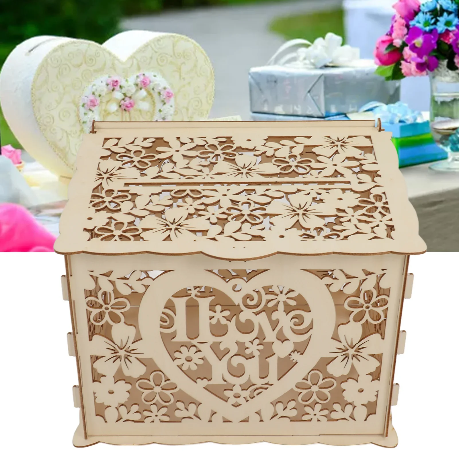 Caixa De Presente De Madeira O - Wedding Card Box avaliação e preço