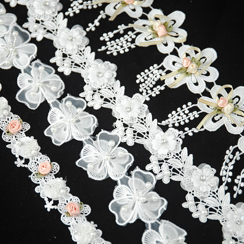 Renda para artesanato 3d flor  - Wedding Water Supply avaliação e preço
