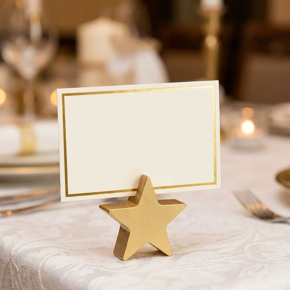 12 Suportes de Cartão de Mesa  - Table Number Gold avaliação e preço