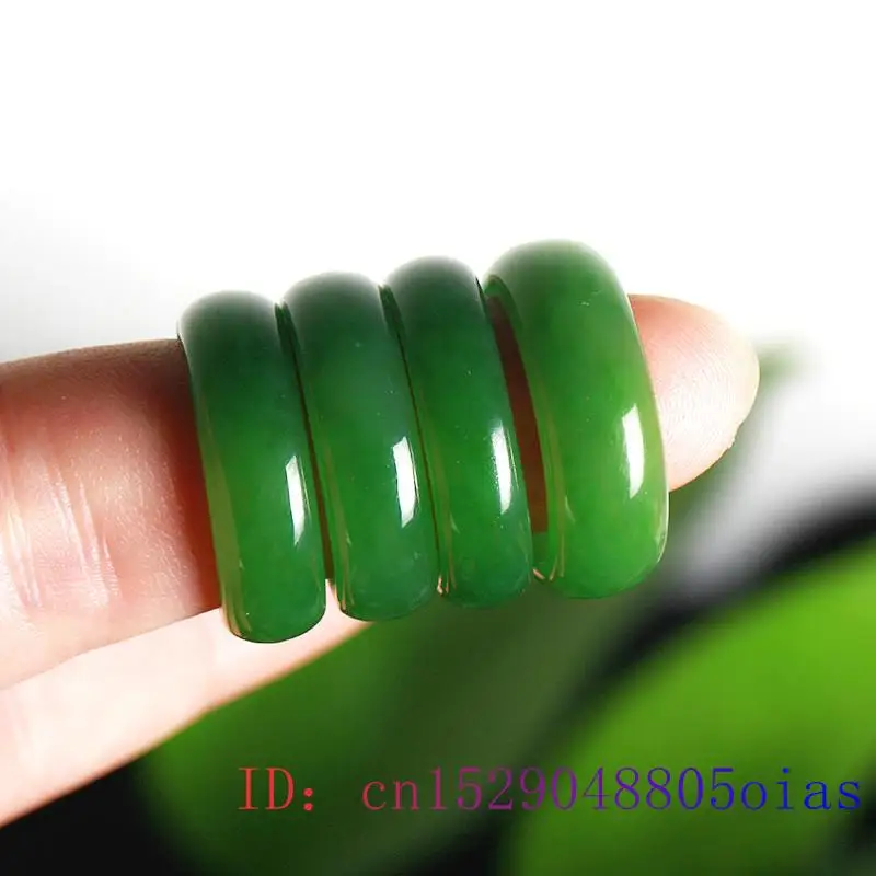 Natural verde hetian jade anel - Wedding Zone avaliação e preço